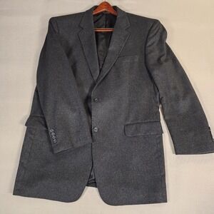 Jos. A. Bank 100% Cashmere Sportcoat 44L Charcoal Jacket–Haiti Made, Classic Fit